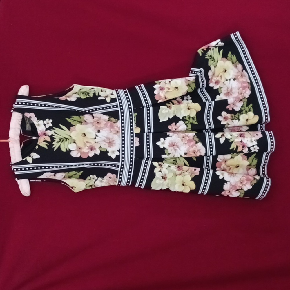 Melonie Floral Sleeveless Pleated Dress size 4